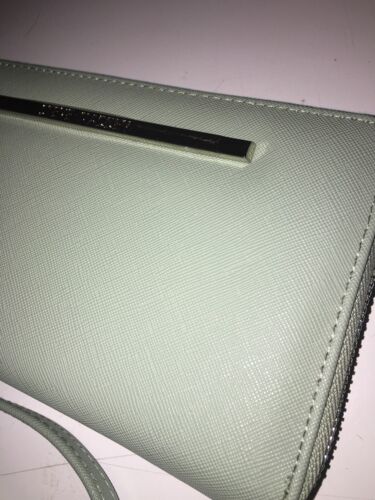 STEVE MADDEN WALLET WRISTLET SEAFOAM (BLUE GREEN) SMOOTH TEXTURED