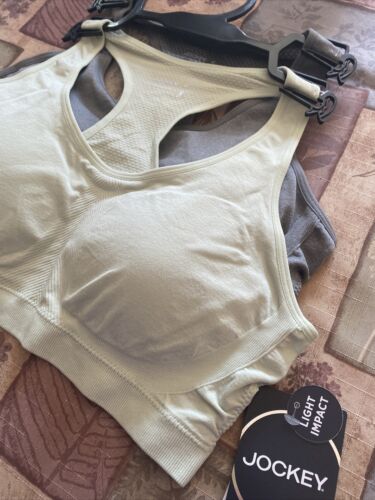 Jockey Women's 2 Pck Removable Cup Seamless Bra~Light Green/Gray JL 0653~Size XL