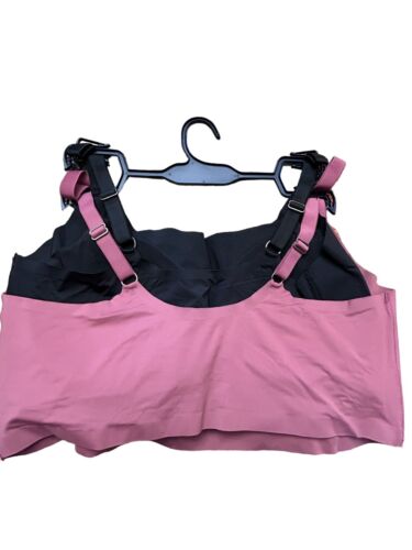 Lucky Brand~2 Pack Seamless Laser Cut Bras Black /Mauve~LV19052X~PLUS 2X~UNIQUE