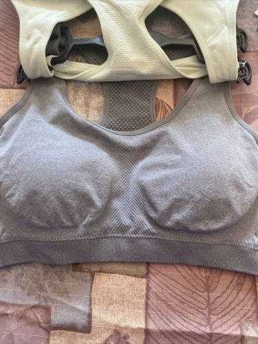 Jockey Women's 2 Pck Removable Cup Seamless Bra~Light Green/Gray JL 0653~Size XL