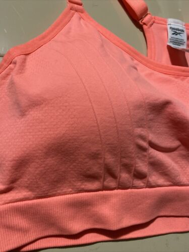Reebok Tone Seamless Bra Electric Coral Heather Medium Support XLarge MSRP $40