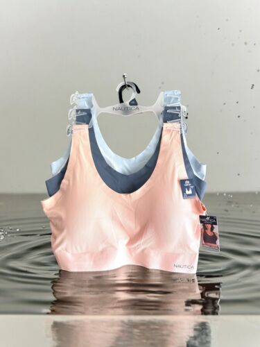 NAUTICA 3 PACK LASER CUT BRAS~ INTIMATES LOUNGE ALL SIZES~NT6265~BEAUTIFUL!