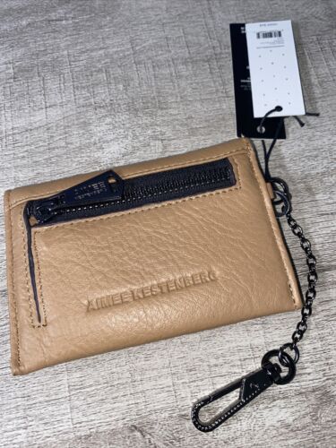 Aimee Kestenberg Ashley Pebbled Leather Pouch/Card Holder - Camel ~REAR FIND!