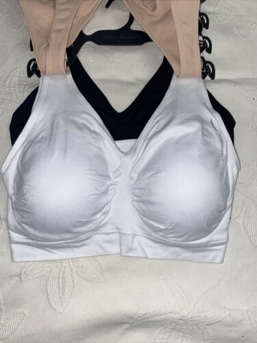 Delta Burke 3-Pack Seamless Bras Size 2X Soft Comfort Lounge Removable Pads NEW