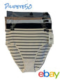 NAUTICA Size L 5-pk Various Colors Women's Ribbed Panties With Logo MSRP $48