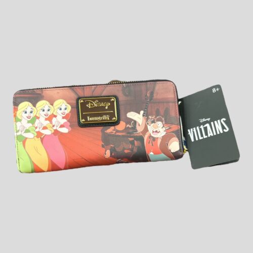 Loungefly Disney Beauty &The Beast Villains Gaston Scene Long Zip Around Wallet
