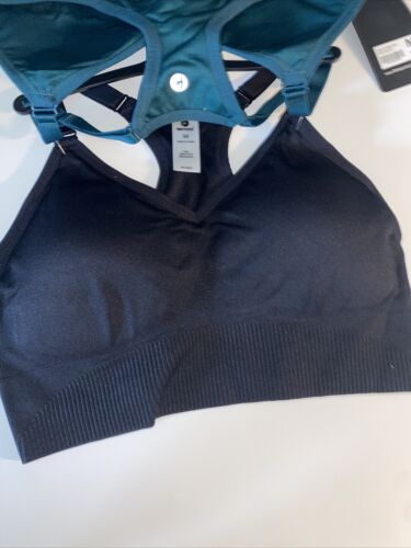 90 Degree By Reflex High Performance~Sport Bra~Green & Black Set of 2~Sze MEDIUM