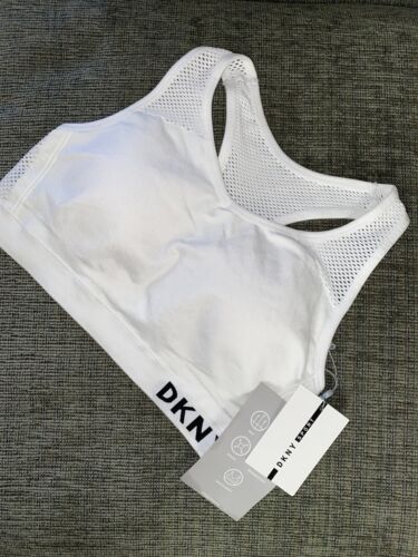 DKNY Sport Mesh-Back Medium-Impact Sports Bra Style DP8T5945 Size Large MSRP $39