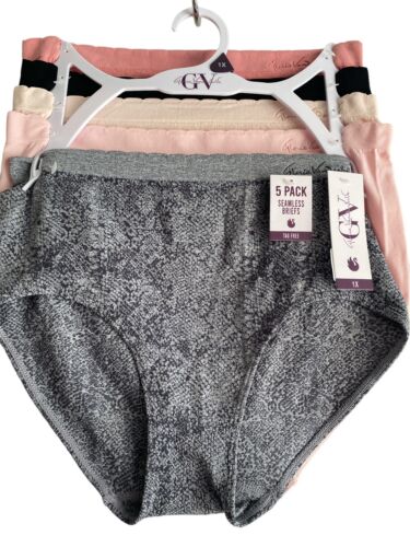 GLORIA VANDERBILT - 5 PCK SIZE 1X~SOFT HIGH WAIST BRIEF PANTIES GREAT FIT