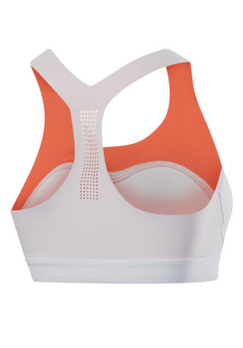 Reebok Women's Puremove Workout Sports Bra SMALL GRAY/ORANGE Retail $60 NEW