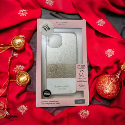 Kate Spade Protective Case~iPhone 13~Gold, Silver, White~MagSafe~ 6.1” 10ft Drop