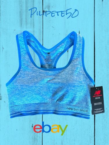 NEW BALANCE~Sports Bra~Medium Impact~Light Cobalt HTR~ALL SIZES~ GREAT FIT!