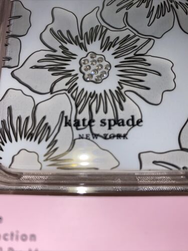 Kate Spade Phone Case for iPhone 11 Pro Max Reverse Hollyhock Floral W/Gemstones