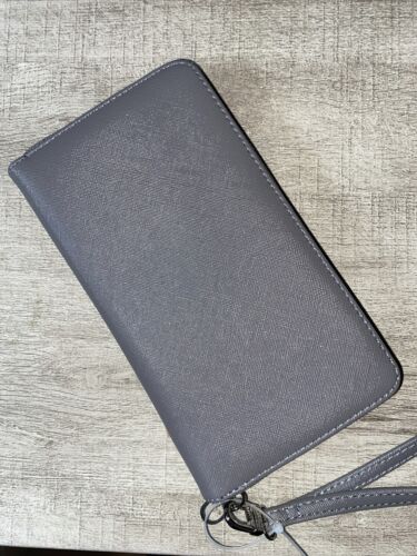 STEVE MADDEN WALLET WRISTLET GRAY BZIPPY ~ORGANIZER￼~ SOFT TEXTURE~CLASSY