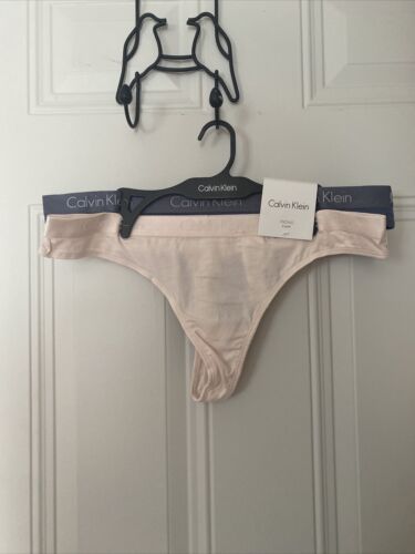 CALVIN KLEIN Thong Panties 2 Pack Cotton Soft ~ Size XL ~ QP18030~692~GREAT FIT!