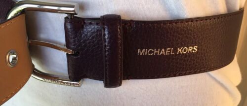 MICHAEL KORS BELT BURGUNDY  WITH SILVER BUCKLE REALLY DIFFERENT MSRP $58