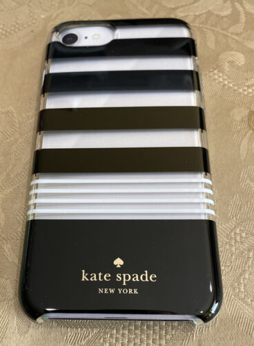 Kate Spade Protective Case for iPhone 6/6S/7/8 Clear With Black/White Stripes