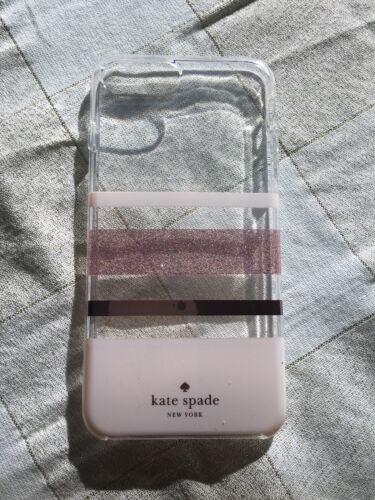 Kate Spade Phone Case For iPhone 8,7,6s,6  Rose Gold Glitter Blush/Gold