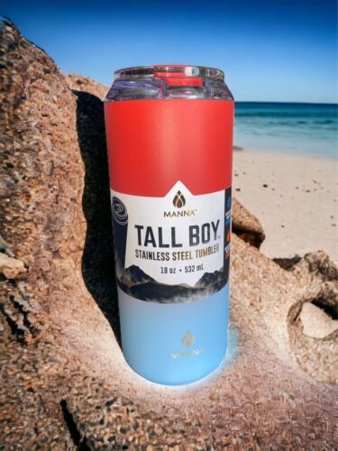 MANNA 18 oz TALL BOY TRAVELER INSULATED STAINLESS STEEL TUMBLER NEW AUTHENTIC