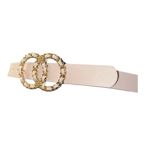 JUICY COUTURE BELT PINK BEAUTIFUL PINK AND GOLD CIRCLE BUCKLE