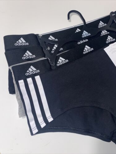 Adidas Women's 3-PK Cotton Boy Shorts Underwear 4A1H32 (Size L) NWT MSRP $36