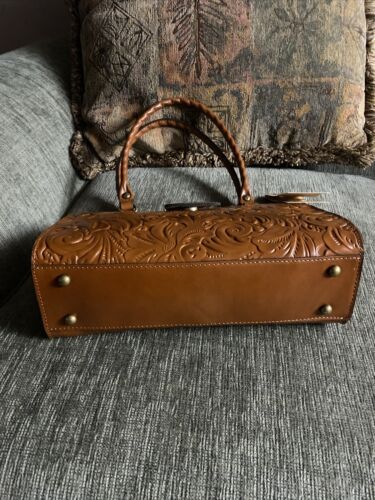 Patricia Nash Rienzo  Florence Tooled Leather Designer Satchel RET. $229 NWT