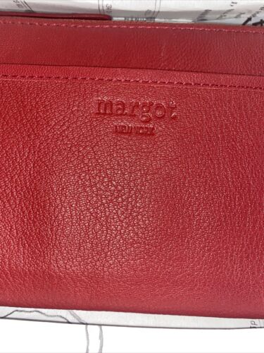 Margot New York leather Gabby Wristlet Wallet & Joyce Card-Case Style# MG3001-CR