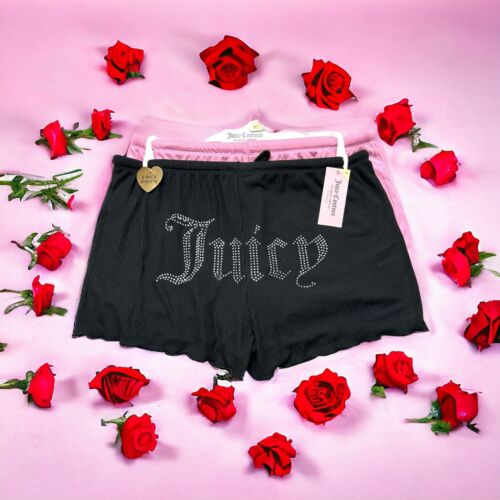 JUICY COUTURE MULTICOLOR~ RHINSTONES LOGO~JC1710~SLEEP SHORTS ALL SIZES~UNIQUE!