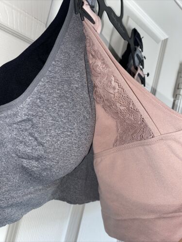 Delta Burke 3-Pack Seamless Bras Size 3X Soft Comfort Lounge Removable Pads