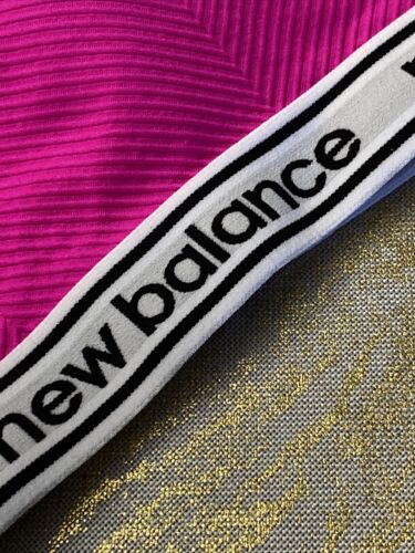New Balance Medium Impact Sports Bra Peony/Black Style 111152  Size XL NEW