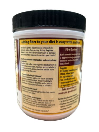 Fitness Labs Natures Psyllium Husks Fiber Supplement~Unsweetened 100 Servings