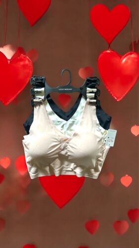 Lucky Brand Set Of 3~Seamless Laser Cut Bras LVD19053~Sz.2X~Multicolor ~UNIQUE!