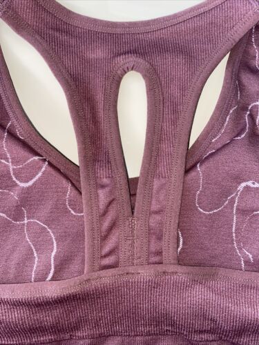 Women's Tahari Sport Rose Pink Sports Bra Size M G1 Removable Cups NEW-UNIQUE!