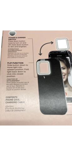LuMee Flip - iPhone 14 Pro Case - Selfie Phone Cover with 3 Setting LED