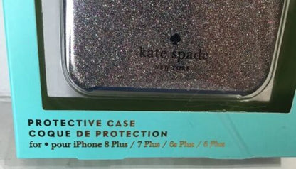 Kate Spade Phone Case Rainbow Glitter For iPhone 8 /7/6/6s Plus
