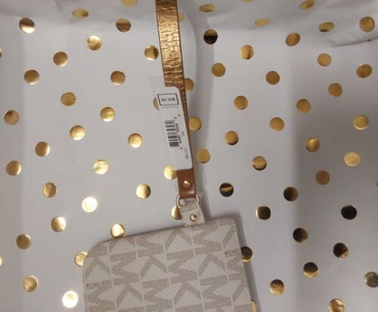 MICHAEL KORS FANNY PACK VANILLA GOLD CHAIN ZIPPER WOW! SIZE MEDIUM !