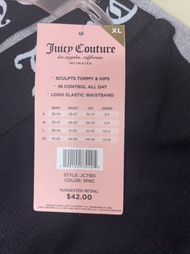 Juicy Couture 3Pack JC7183 Shorts Seamless Shaping Women’s Black & Gray