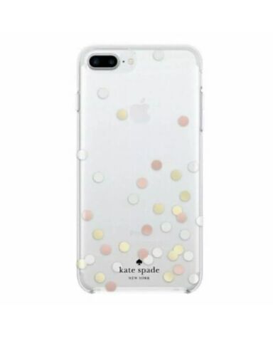 Kate Spade Phone Case 4 iPhone 8/7/6/6s Plus Clear Mixed Color Metallic Dots