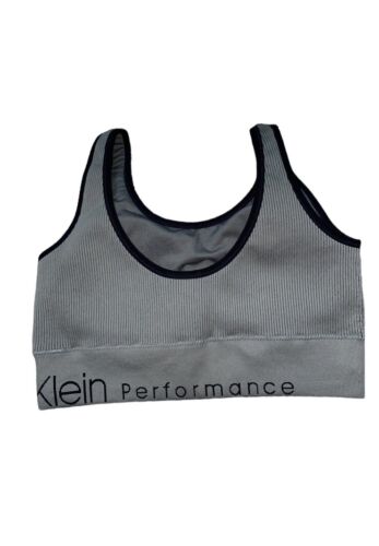 Calvin Klein Performance Low Impact Logo Band Women Sports Bra L Retail $39.50