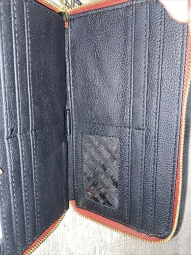 STEVE MADDEN WALLET WRISTLET RED~PAPRIKA~ LOGO SMOOTH TEXTURED~ORGANIZER~UNIQUE!