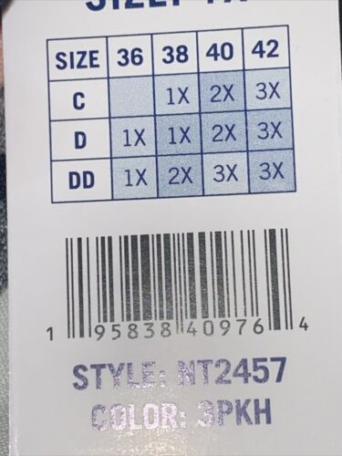 NÁUTICA 3 PACK INTIMATES LOUNGE COMFORT BRAS SIZE 1X RETAIL $54 NT2457 NEW