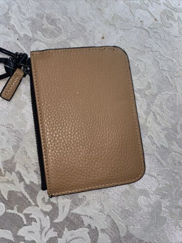 Armani Exchange Light Brown Pebble Leather Coin Purse & Key Chain Style C05550