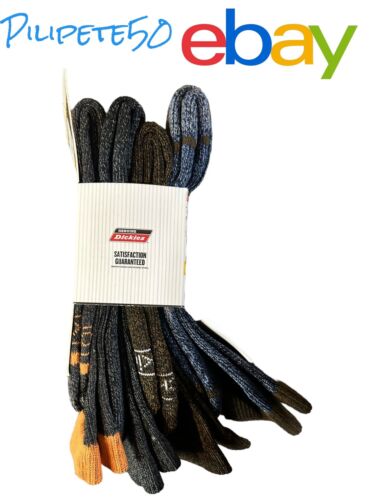 Dickies Comfort Crew Performance Work Socks 4 Pack Mid Weight Men Shoe Size 6-12