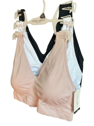 Laura Ashley 3 pck~Lace Strap Comfort Bra Set~LS5243 plus 2X Pink/Black MSRP $44