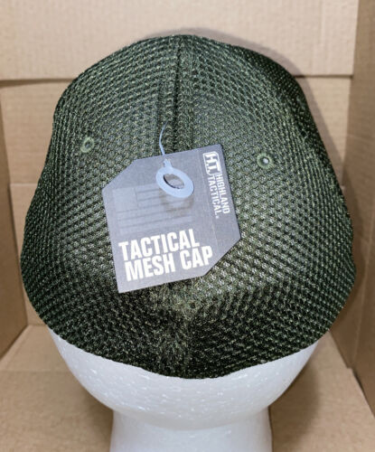 Highland Tactical Hat Khaki Green With US Flag Punisher Logo