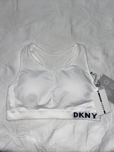 DKNY Sport Mesh-Back Medium-Impact Sports Bra Style DP8T5945 Size Large MSRP $39