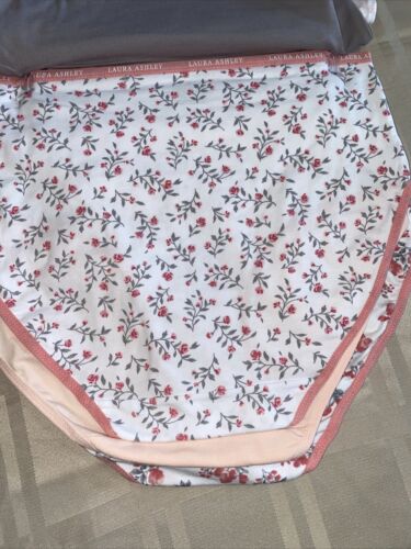 LAURA ASHLEY Intimates Cotton-Spandex Brief Panties~Size M~5 pair Style LS9221