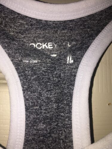 Jockey Sport Linear Melange Medium-Impact Sport Bra "Pure White" Medium New 9277