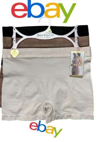 Juicy Couture 3Pck  JC1680 Shorts Seamless Shaping Women Multicolor ~SIZE XL