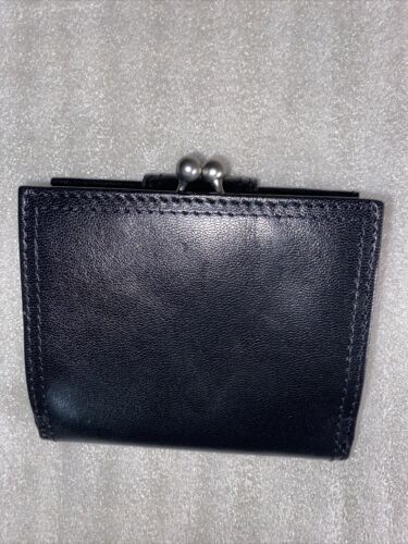 LODIS Bifold Wallet & Coin Purse Black Genuine  Leather -ABSOLUTELY BEAUTIFUL!!!
